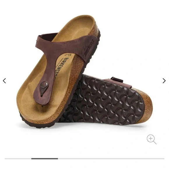 Birkenstock Gitzah Brown Leather Thong Sandals - Picture 2 of 5